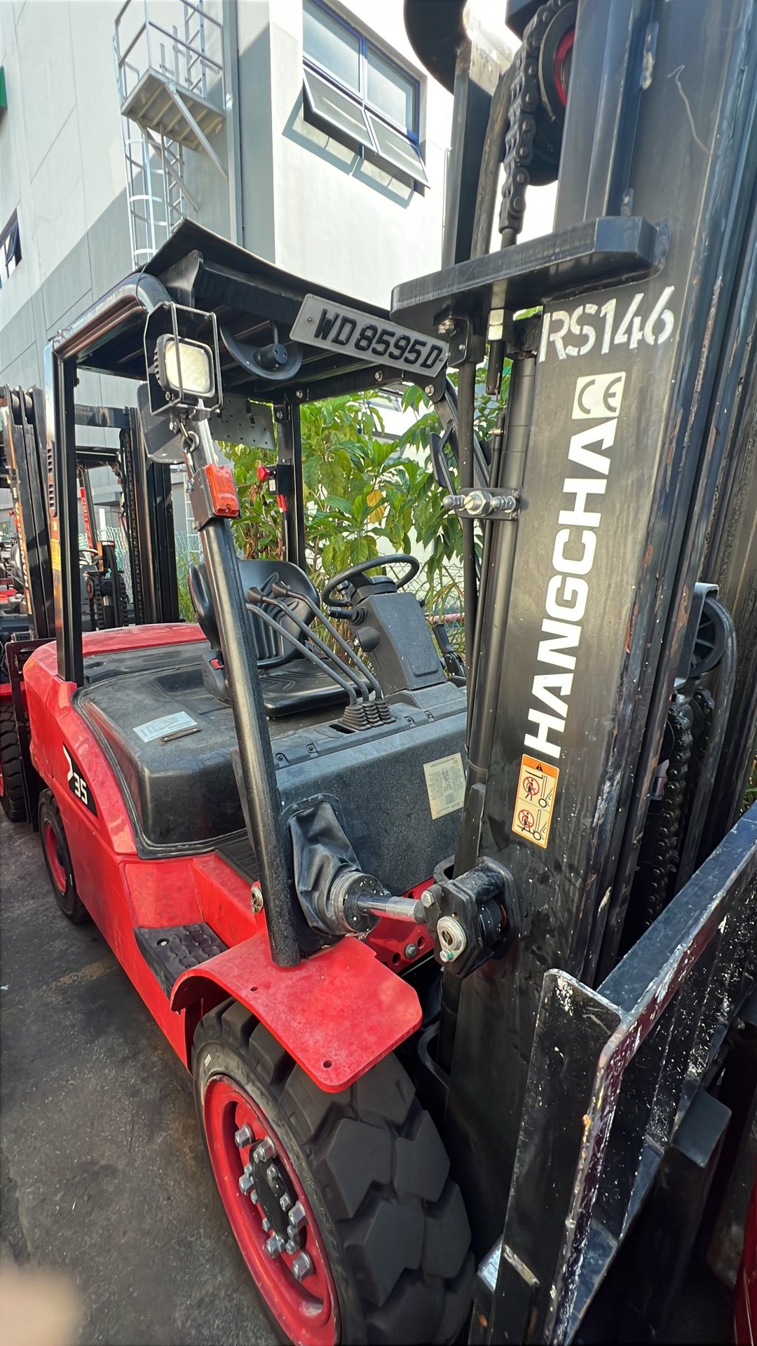 Forklift at worksite Singapore